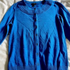 Royal blue cotton mix sweater.